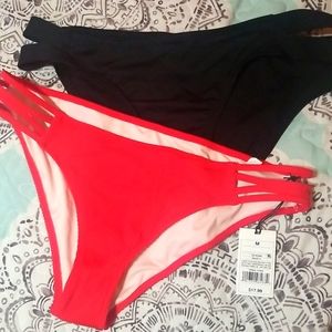 New with tags 2 bathing suit bottoms size m